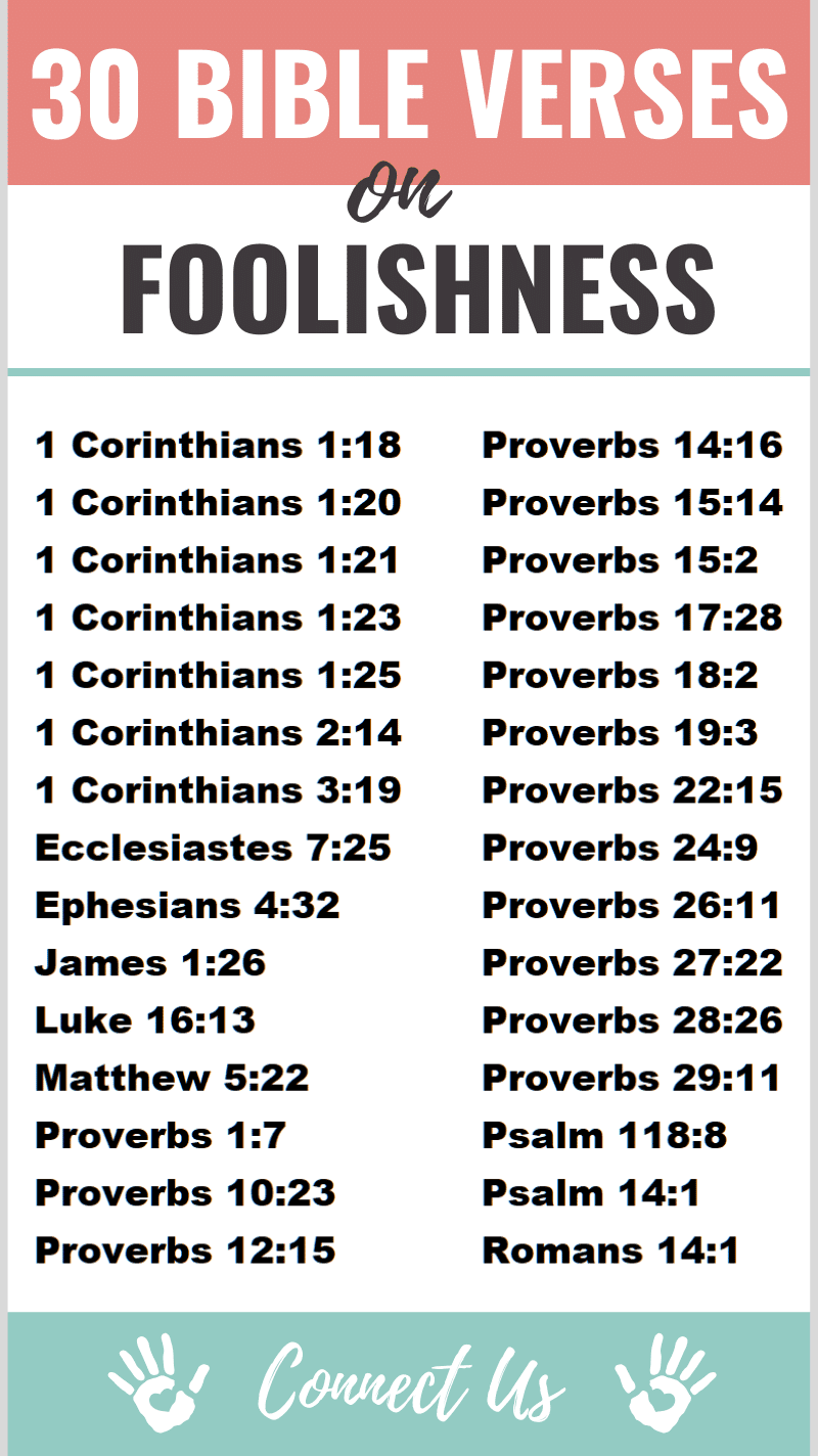 Bible Verses on Foolishness