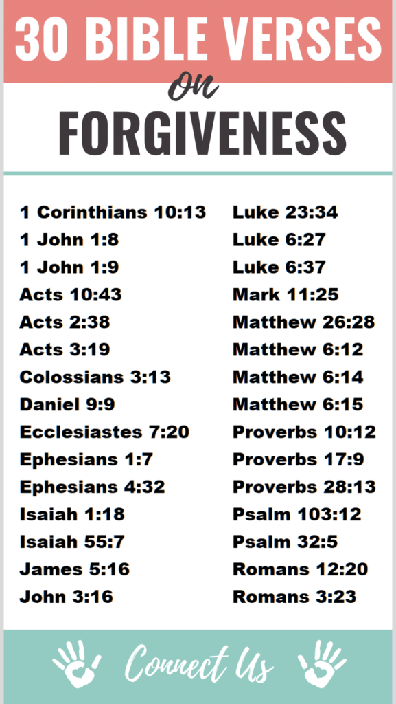 30 Powerful Bible Scriptures on Forgiveness – ConnectUS