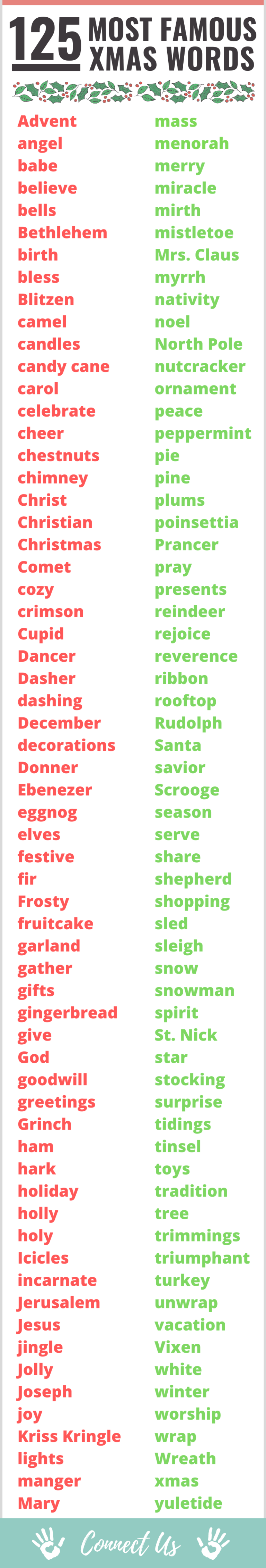 10 Most Popular Christmas Words That Start With X Y Z ConnectUS