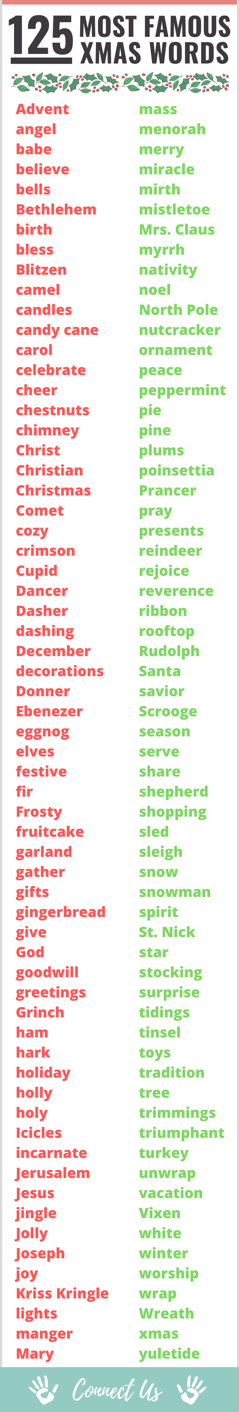 50 Most Popular Christmas Words That Start with B – ConnectUS