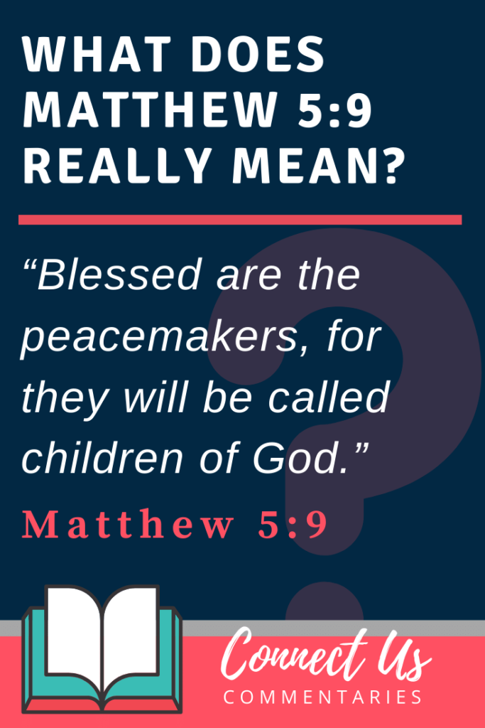 Matthew 5 9 Meaning