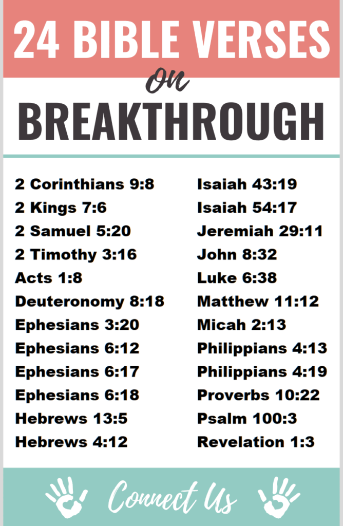 25 Most Powerful Bible Scriptures on Breakthrough – ConnectUS