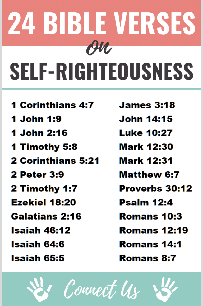 25 Important Bible Scriptures on SelfRighteousness ConnectUS
