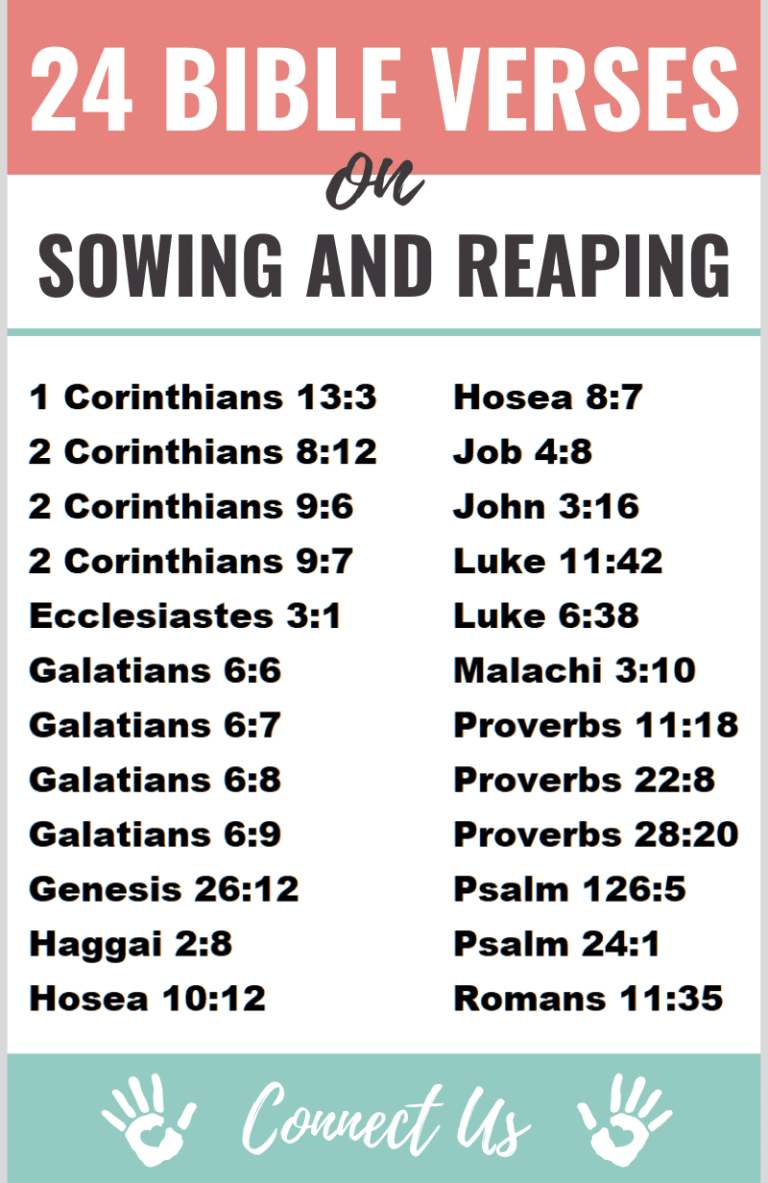 25 Powerful Bible Scriptures On Sowing And Reaping – ConnectUS