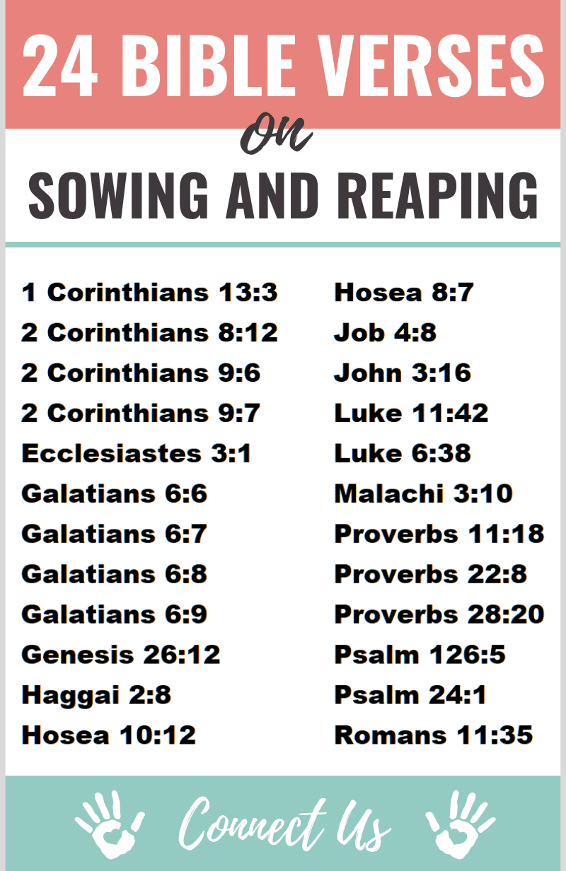 Bible Verses on Sowing and Reaping