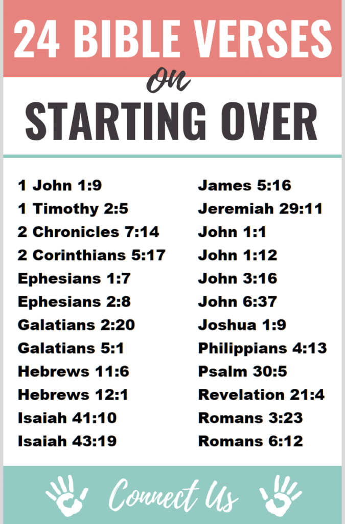 25 Encouraging Bible Scriptures on Starting Over – ConnectUS