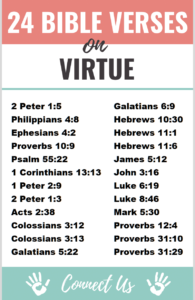 25 Important Bible Scriptures on Virtue – ConnectUS